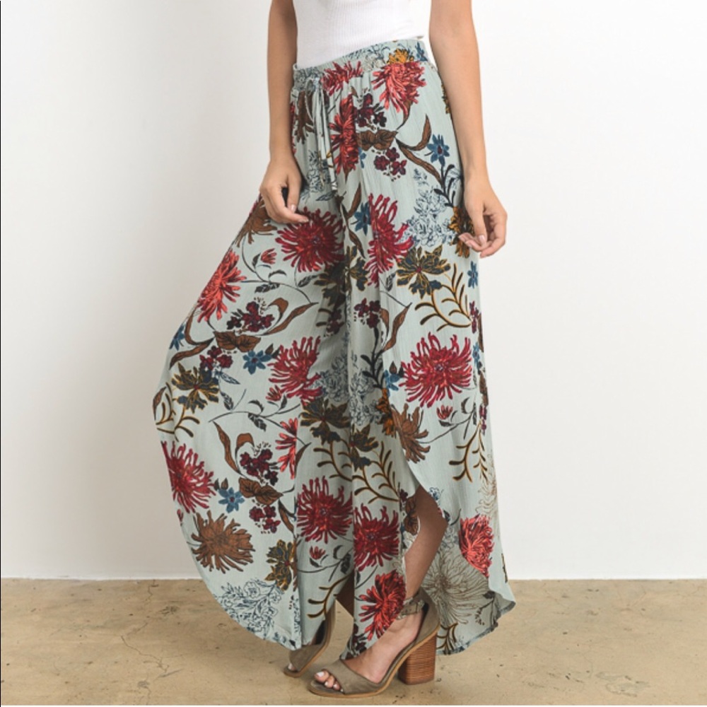 HOST PİcK⭐️Mint floral print pant - Picture 2 of 8